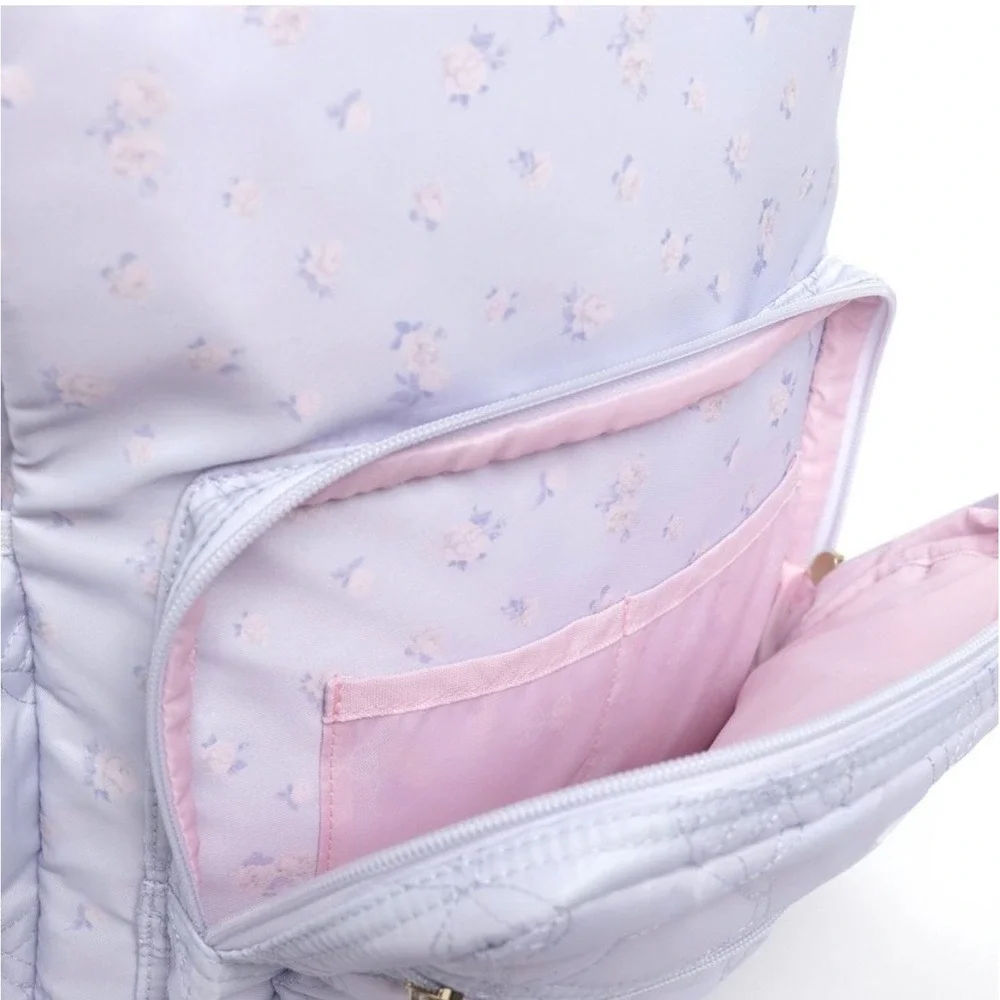 LoveShackFancy x Target Backpack Blue Ditsy Floral Bag Blue Everblooming Rosette